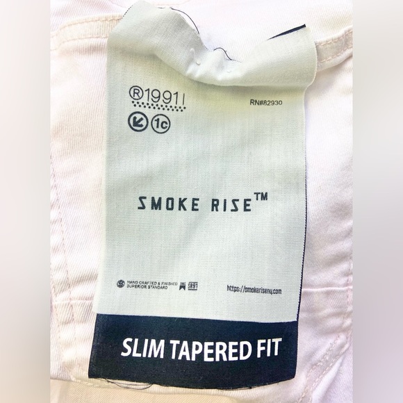 Smoke Rise Distressed Menās Skinny Jeans Pink Slim Tapered Fitā 44 x 32 - Picture 3 of 11